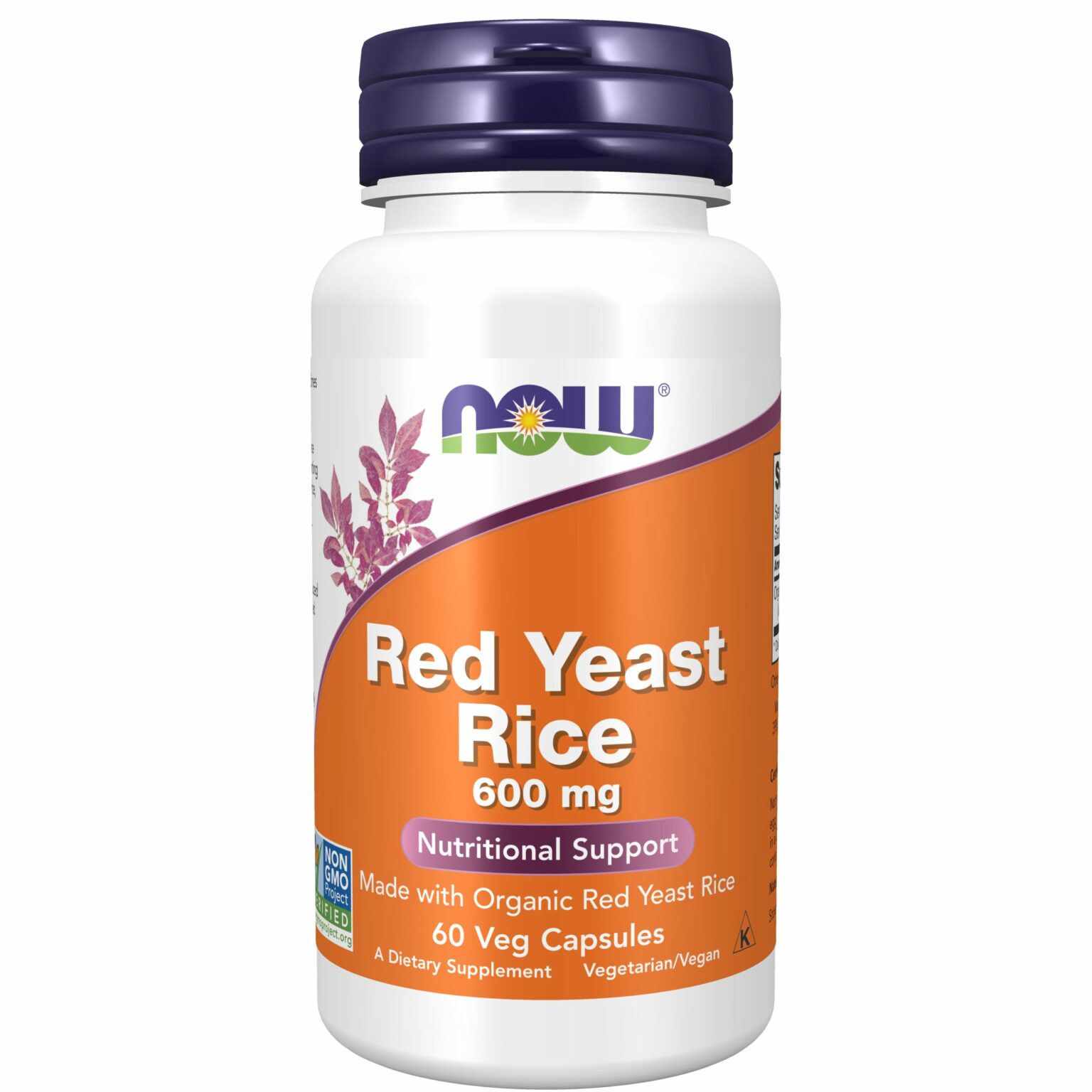 Now Foods Red Yeast Rice 600mg with CoQ10 30 mg - 60 Veg Capsules
