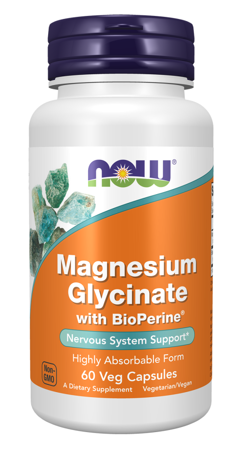 Now Foods Magnesium Glycinate with BioPerine 60 Caps