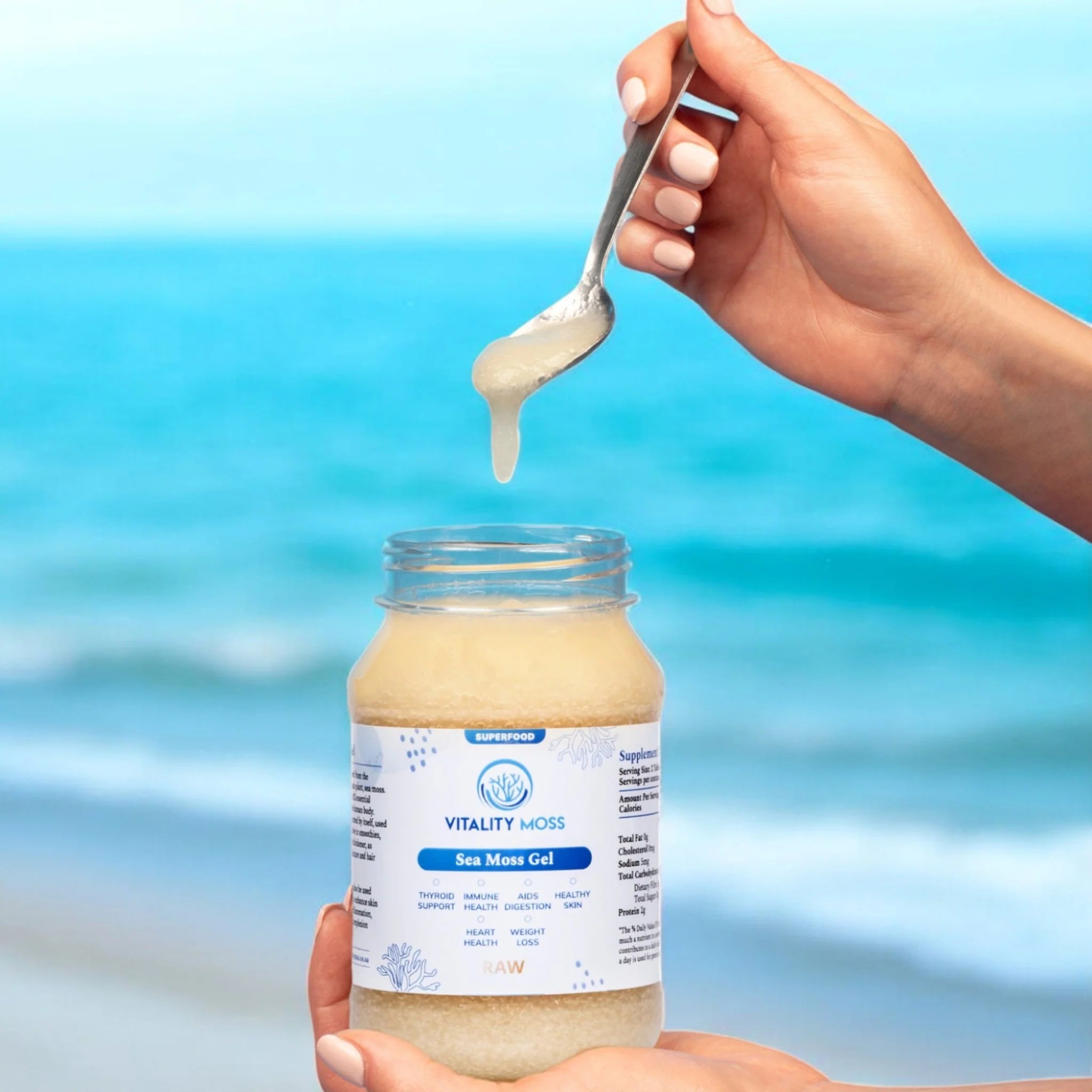 Vitality Moss Sea Moss Gel (Raw) - 250ml (FG Glass)