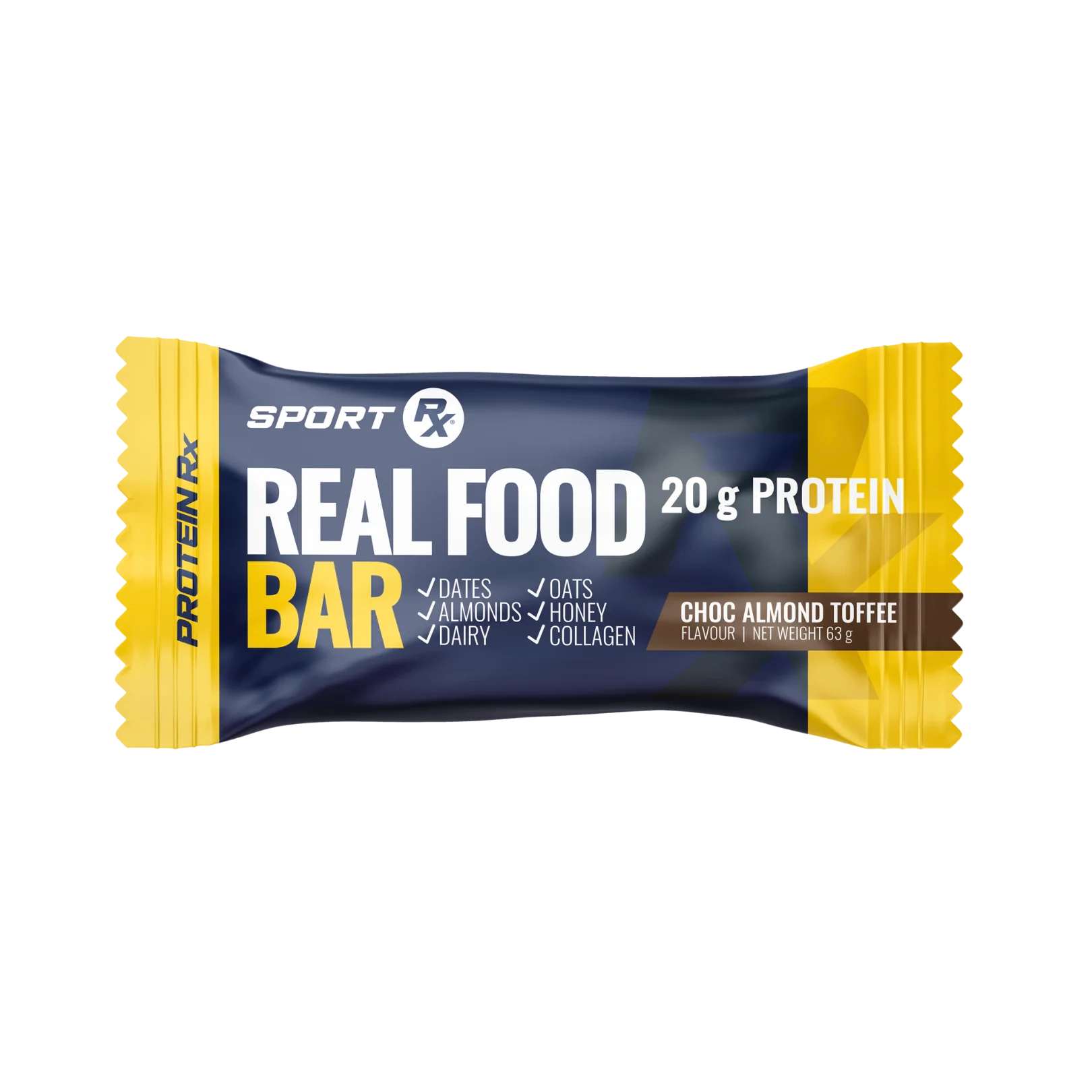 Sport Rx Real Food Choc Almond Toffee Bar 63g