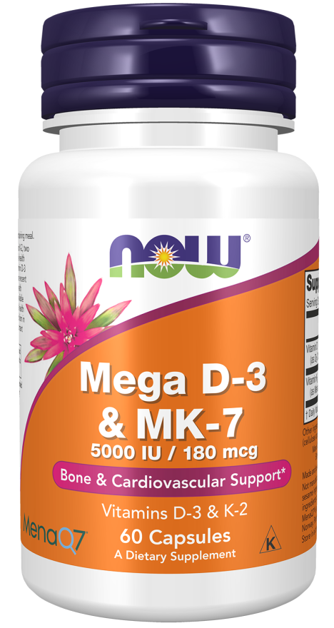 Now Foods D-3 & MK-7 60 Veg Capsules