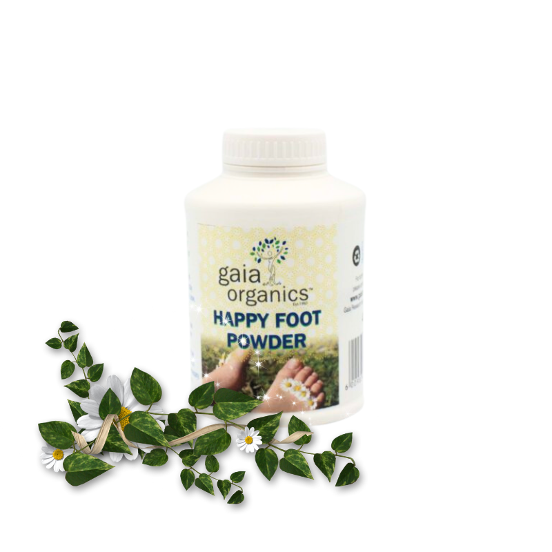 Gaia Organics Happy Foot Powder 60g Flowers of Sulphur