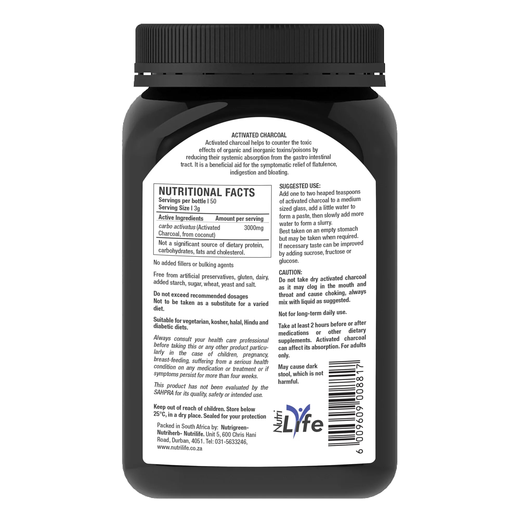 Nutrigreen Activated Charcoal powder 150g