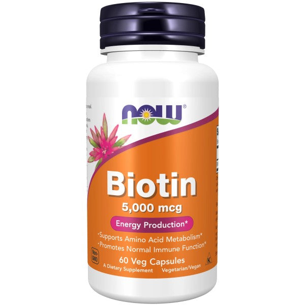 Now Foods Biotin 5000mcg -  60 Veg Capsules