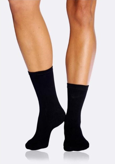 Boody Women's Everyday Crew Socks Black 3-9