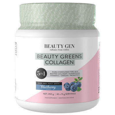 Beauty Greens Collagen Blueberry 450g Tub