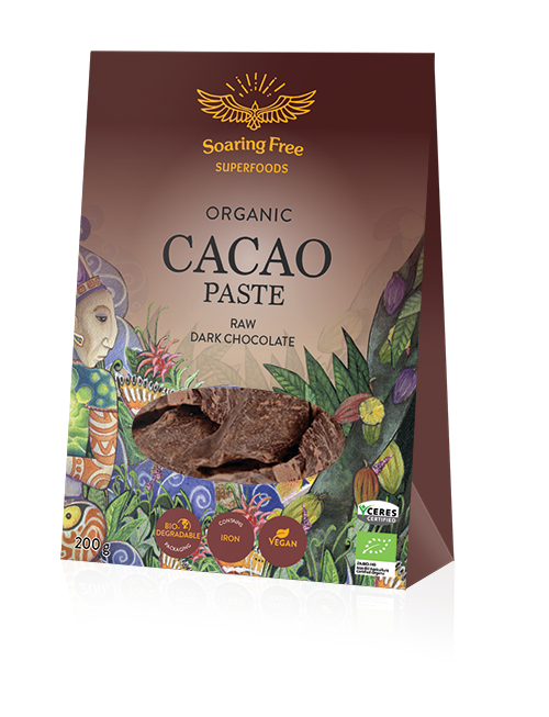 Soaring Free Cacao Paste 200g Raw Organic