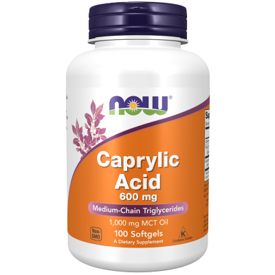 Now Foods Caprylic Acid 600mg - 100 Softgels