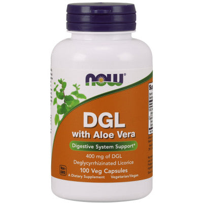Now Foods DGL with Aloe Vera - 100 Veg Capsules