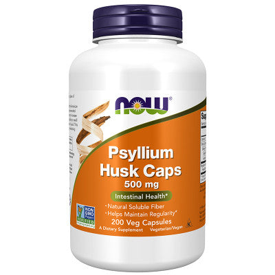 Now Foods Psyllium Husk 500 mgg - 200 Veg Capsules