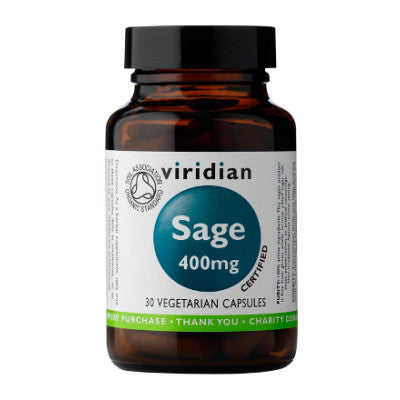 Viridian Organic Sage 400mg Veg Caps 90
