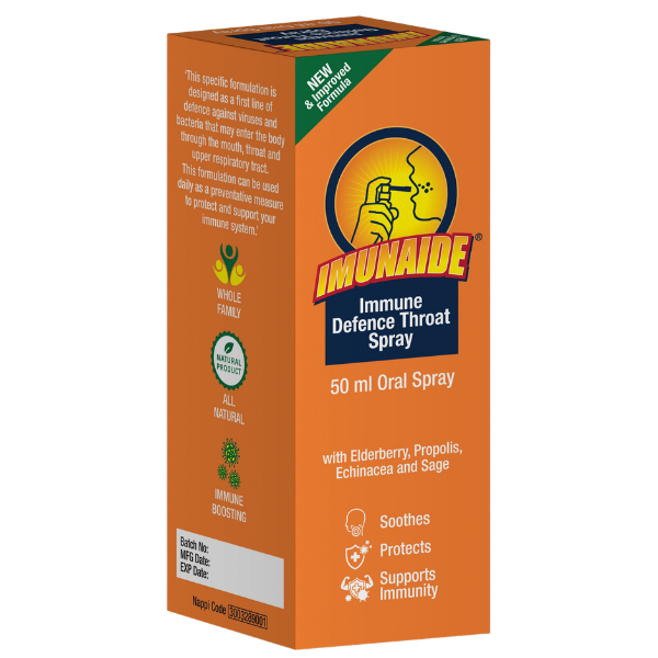 Imunaide Throat Spray orange box 
