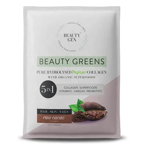 Beauty Greens Raw Cacao Sachet Box 15g x 20